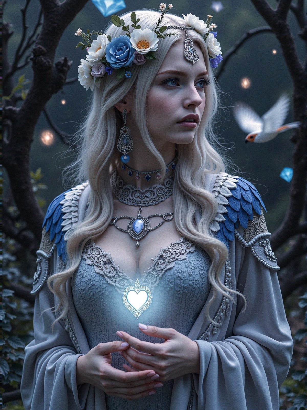 Enchanting Beauty in a Mystical Forest
