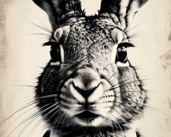 Whimsical Portrait of a Rabbit in Formal Attire
