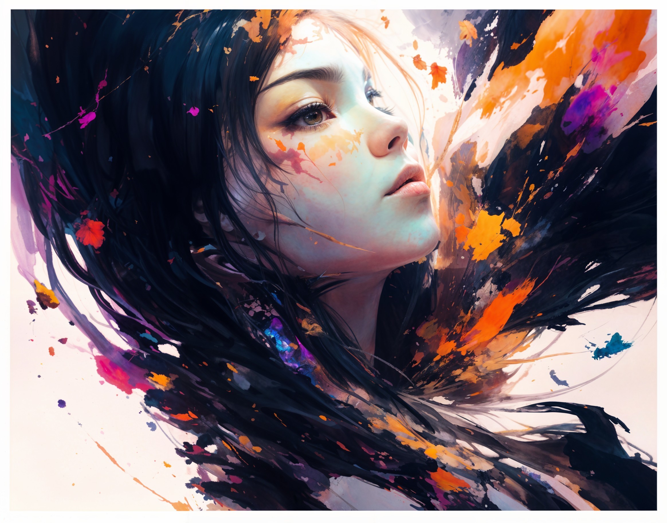 Portrait of a Young Woman with Ethereal Expression