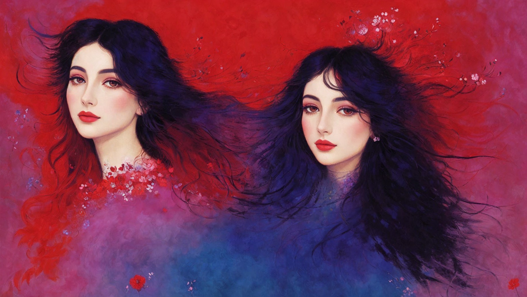 Ethereal Harmony in Vivid Colors