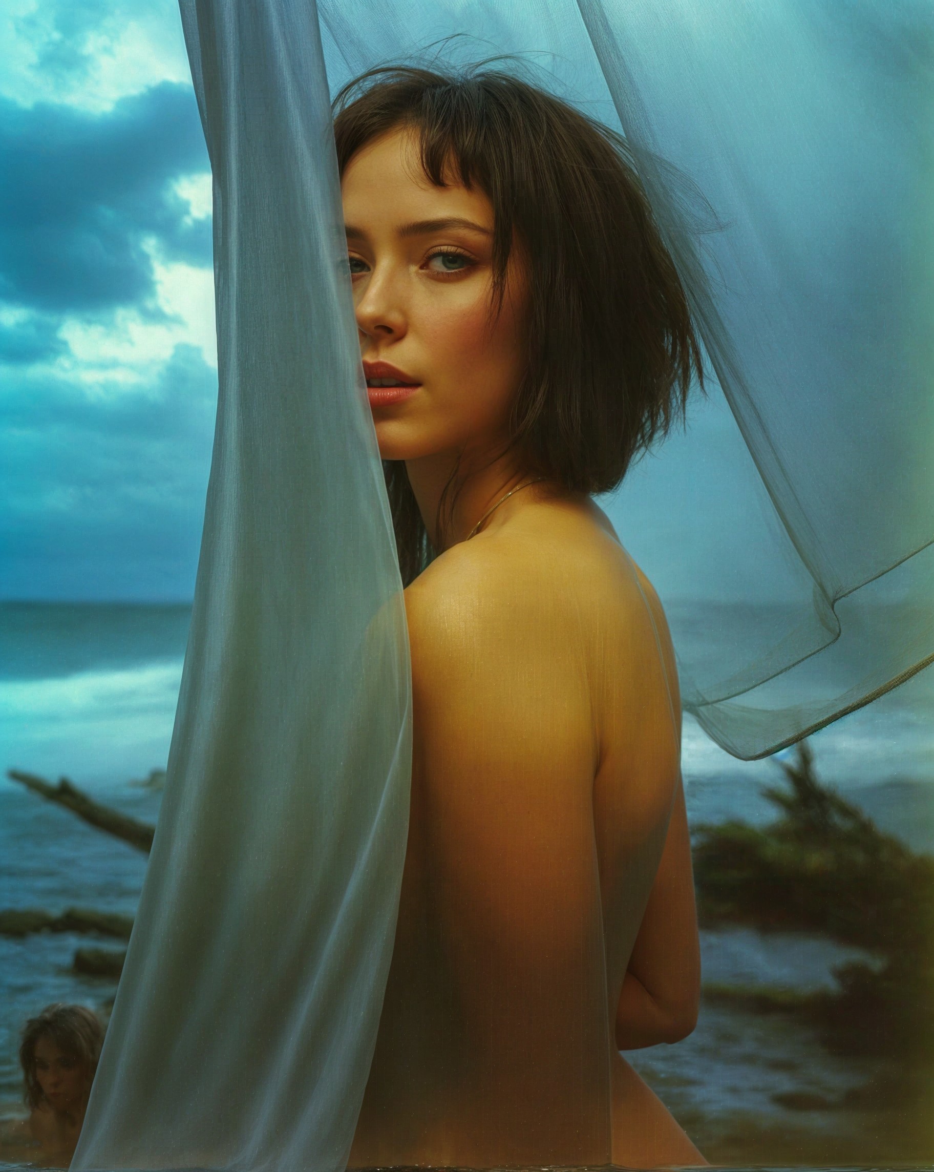 Contemplation by the Serene Shoreline