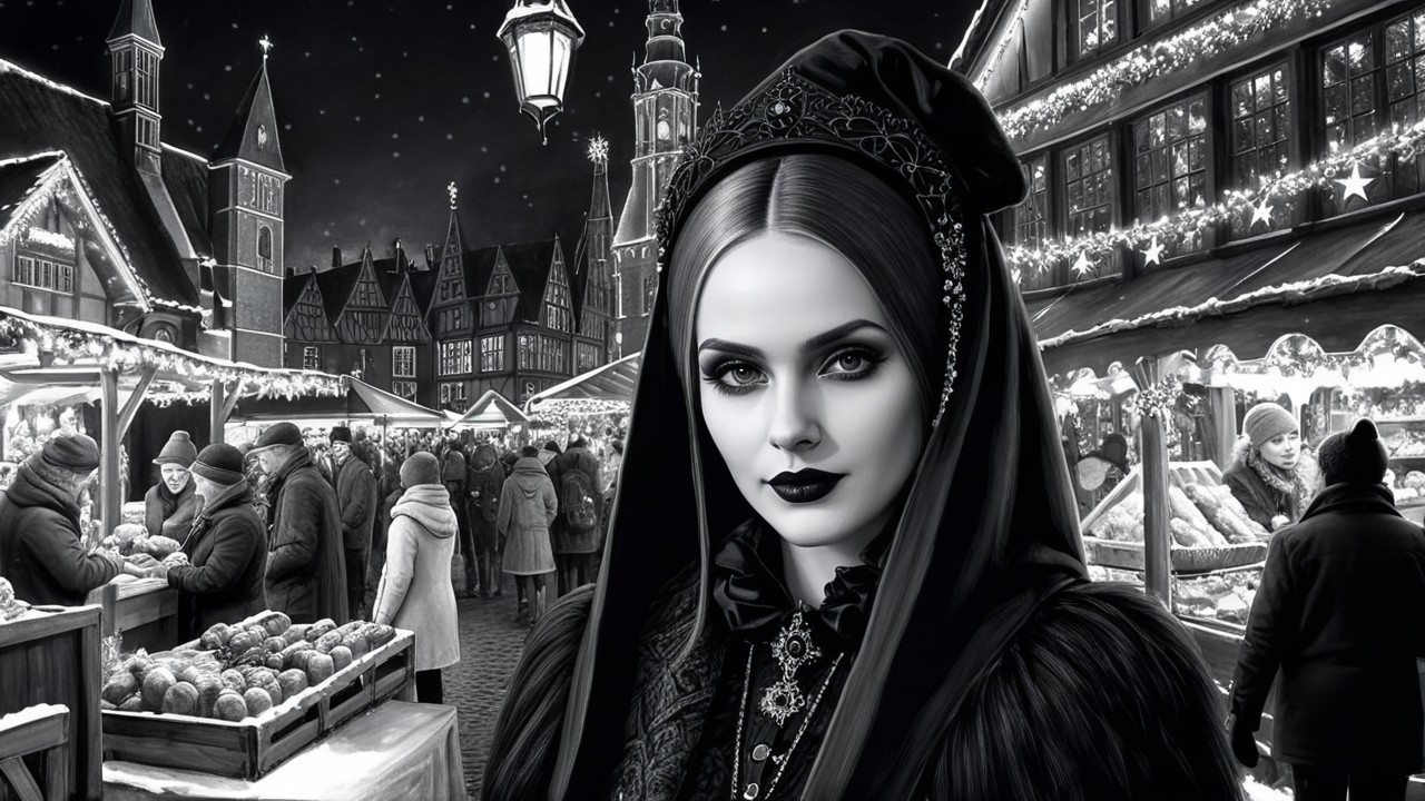 Mystique in Monochrome: A Dark Elegance