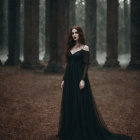 Solitary Figure in Misty Environment with Ancient Pillars