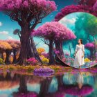 Serene landscape with vibrant trees and tranquil river