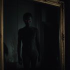 Eerie Scene of a Figure in a Dimly Lit Room