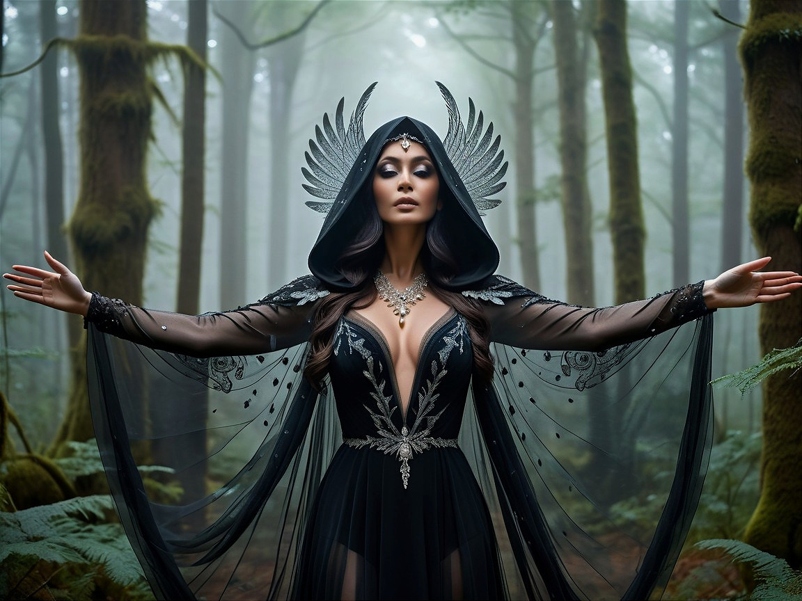 Mystical Elegance in an Enchanted Forest