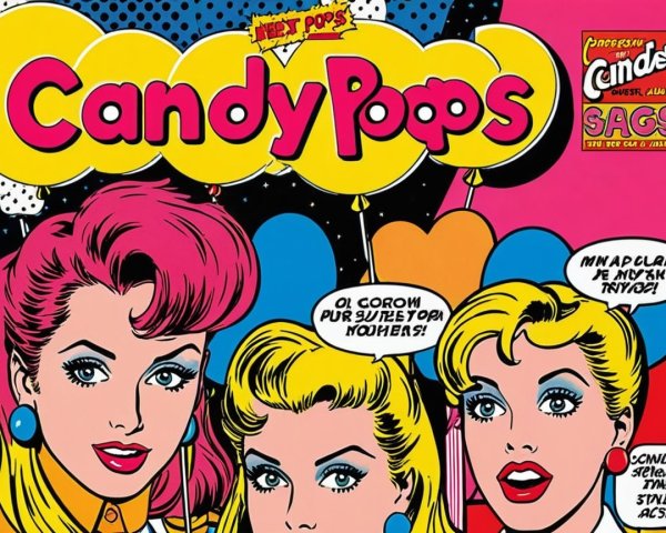 Pop Art Image of Three Women with Speech Bubbles