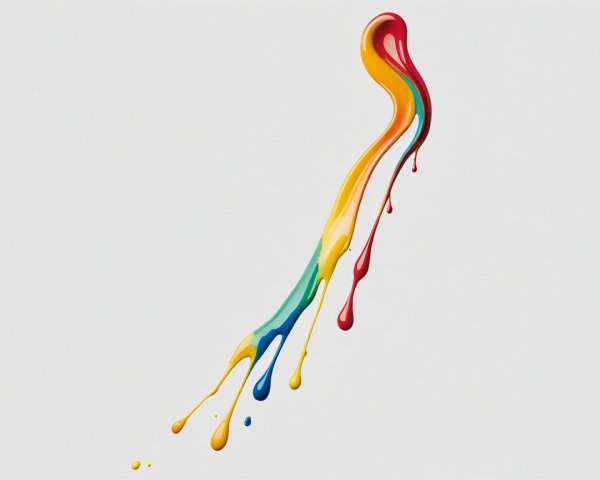 Gradient Color Splash on White Background