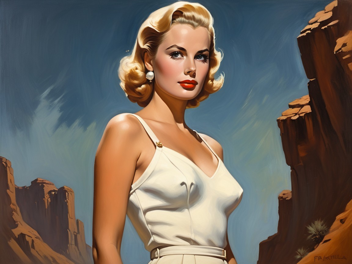 Glamorous Woman in Vintage Hollywood Style Portrait