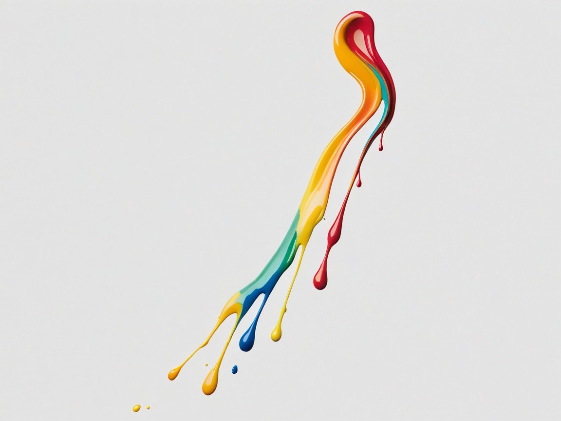 Gradient Color Splash on White Background