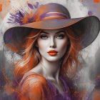 Portrait of a Confident Woman in Vibrant Hat