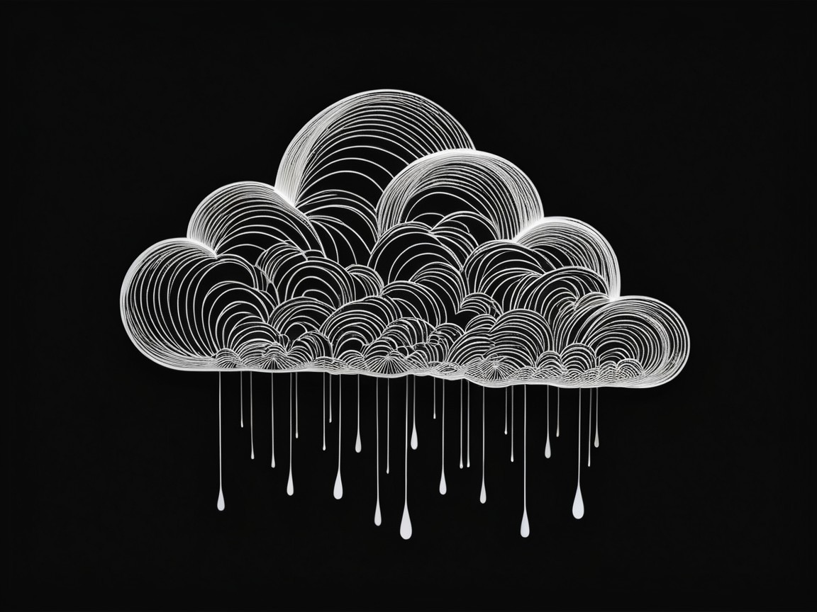 Minimalist Illustration of a Whimsical Cloud Design