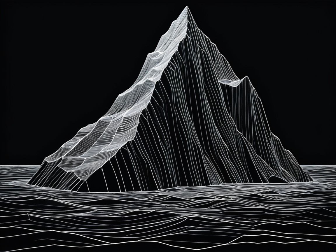 3D Representation of an Iceberg with Water Movement