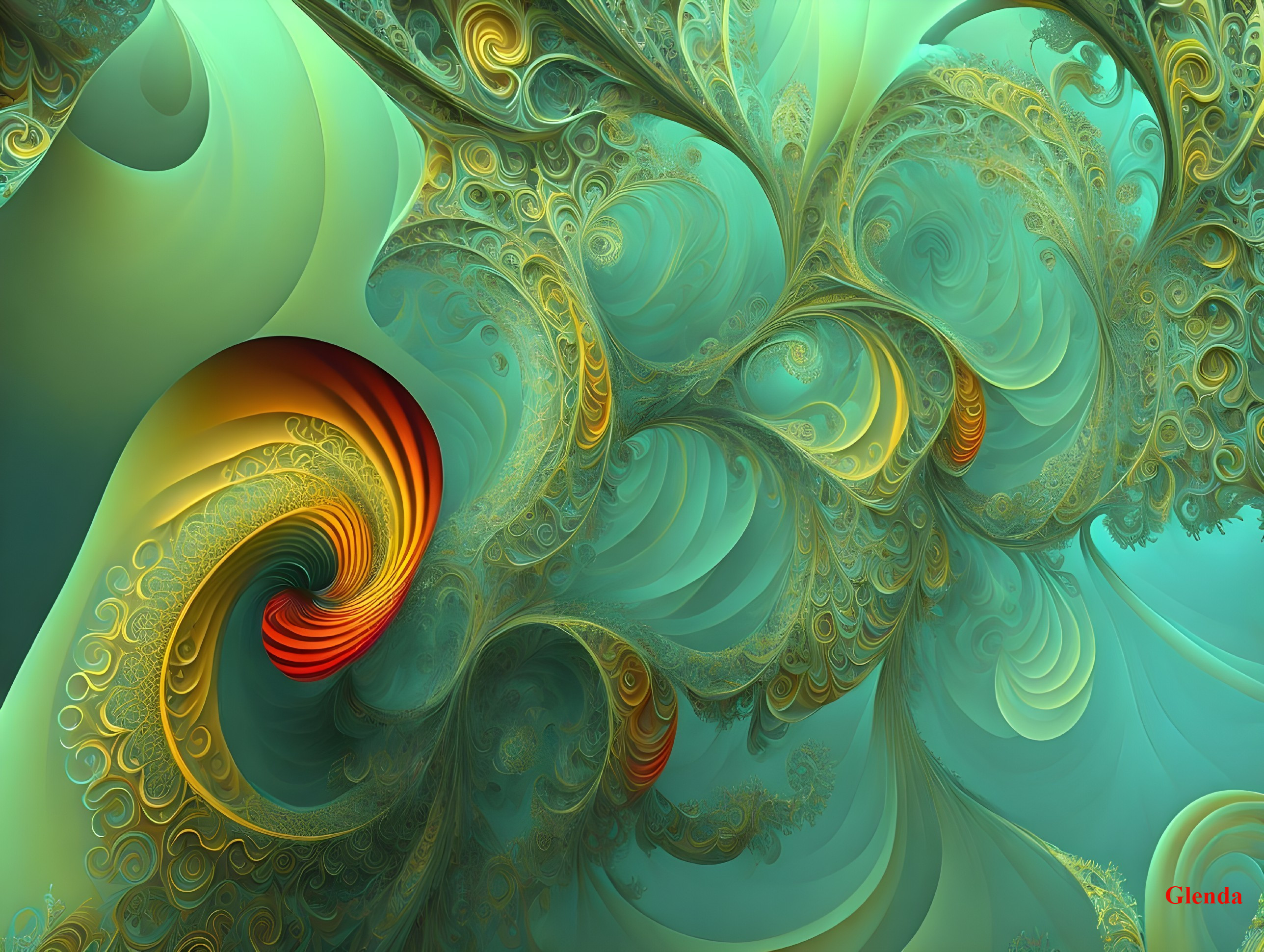 Intricate Fractal Design with Vibrant Patterns