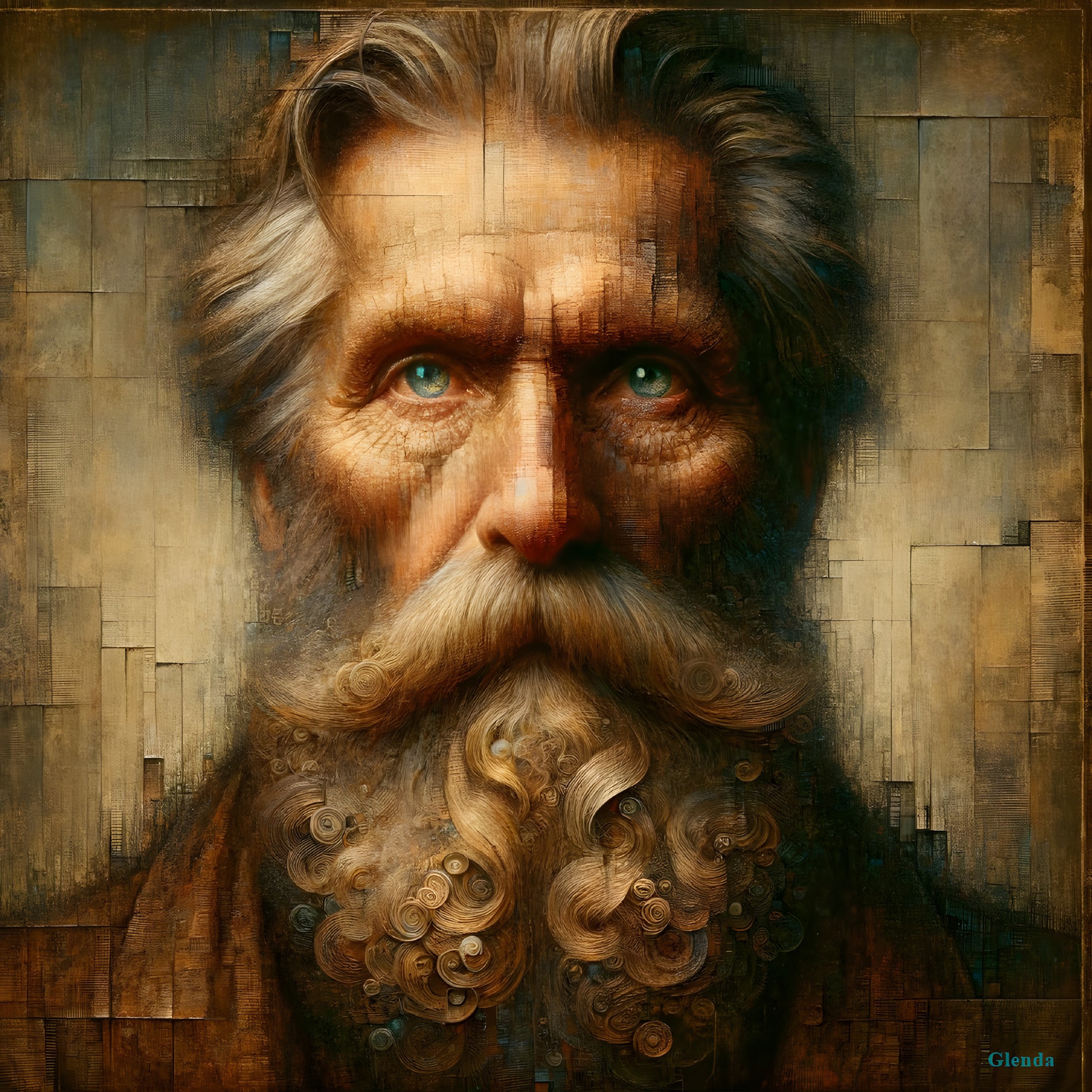 Portrait of an Elderly Man with Textured Beard