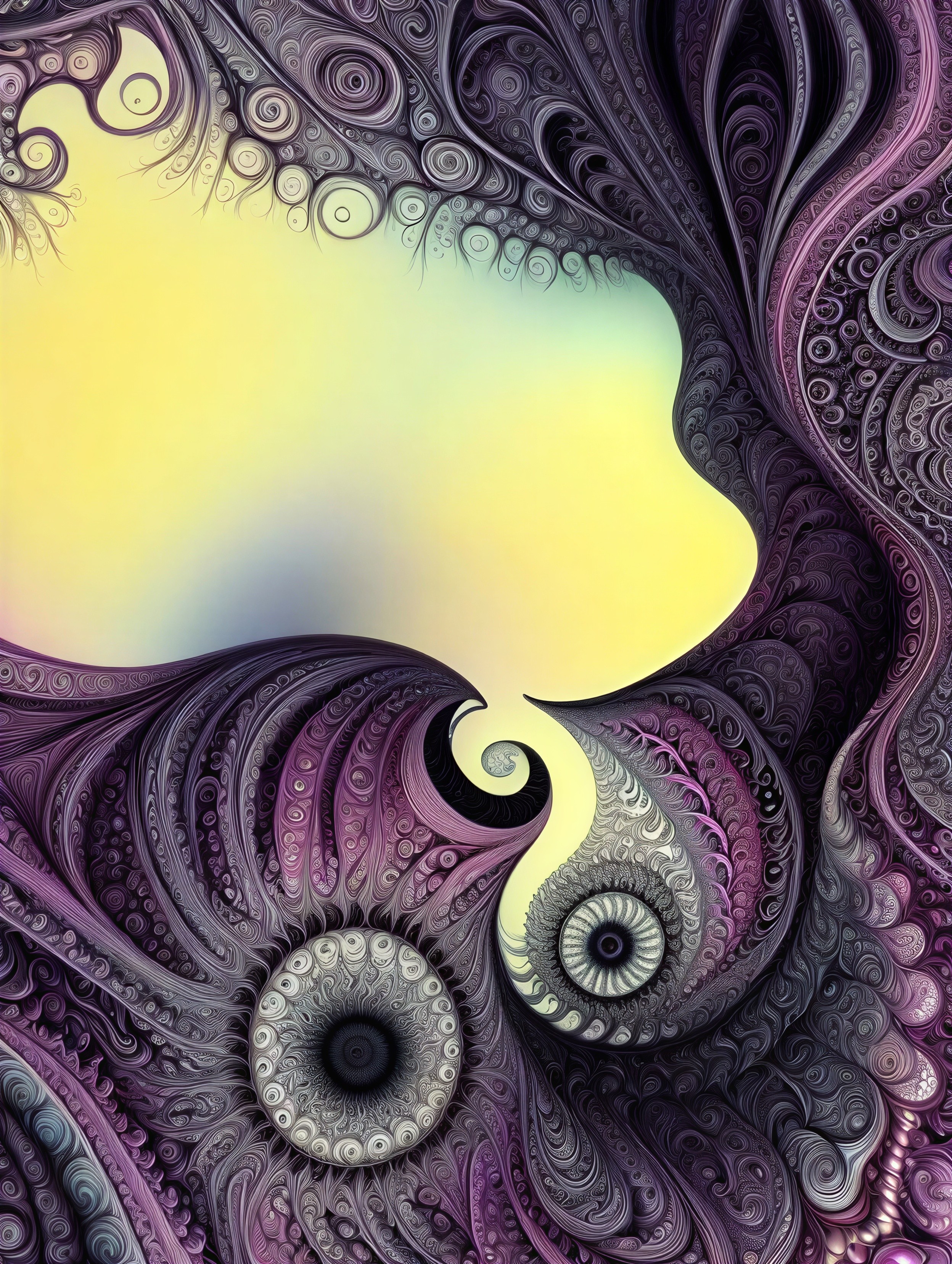 Vibrant Abstract Design with Swirling Patterns