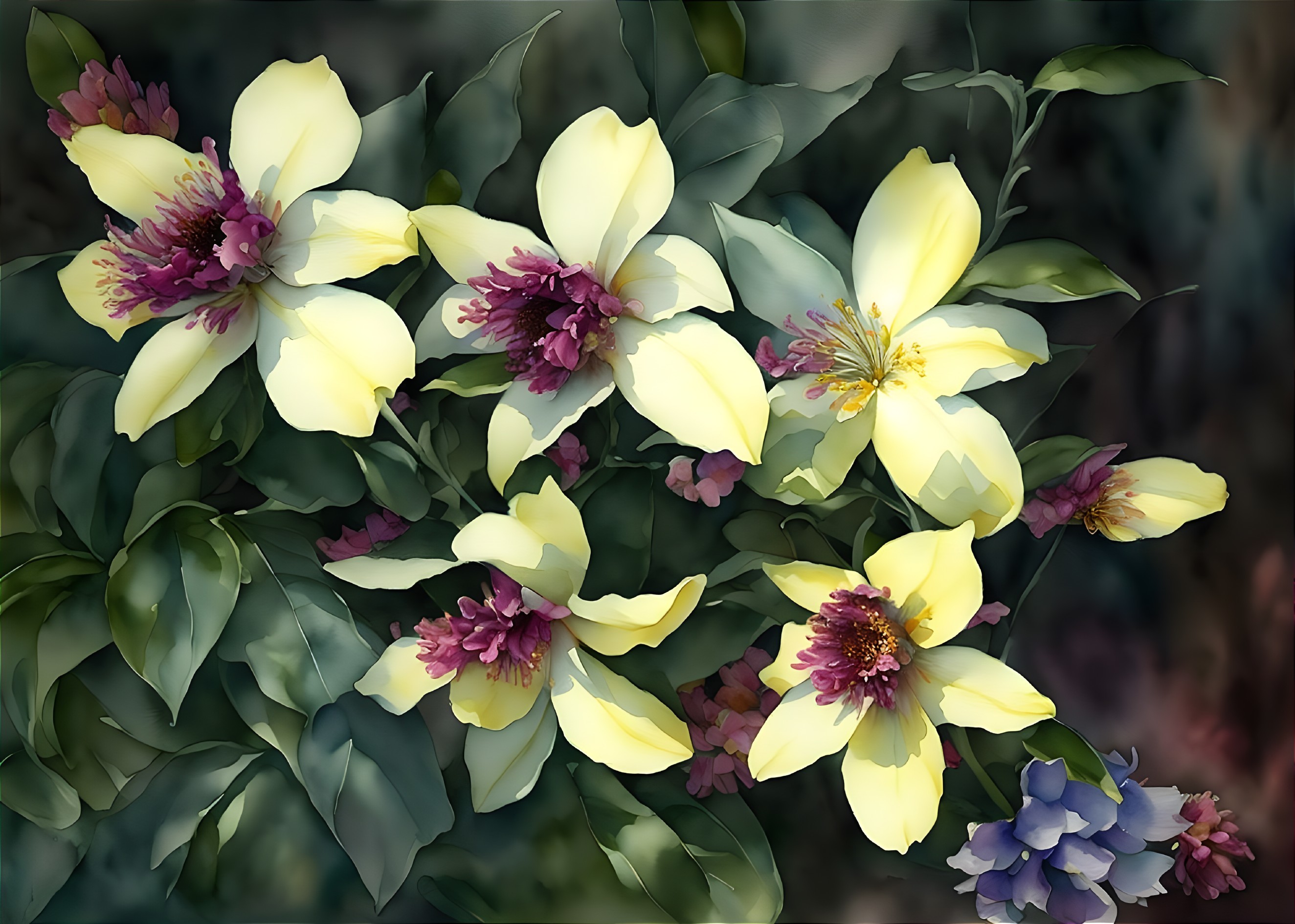 Vibrant Flower Arrangement with Yellow and Purple Blooms