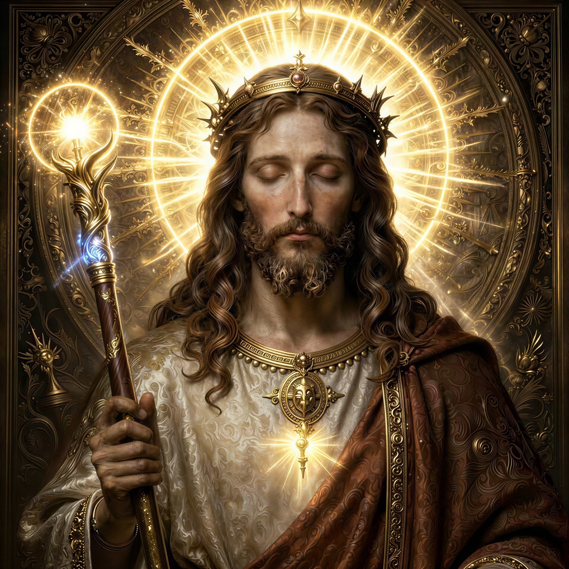 Digital Painting of Jesus Christ as a Regal Figure