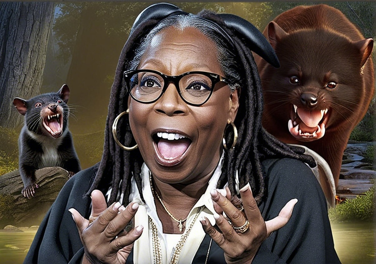 Woman with Dreadlocks in Playful Natural Setting