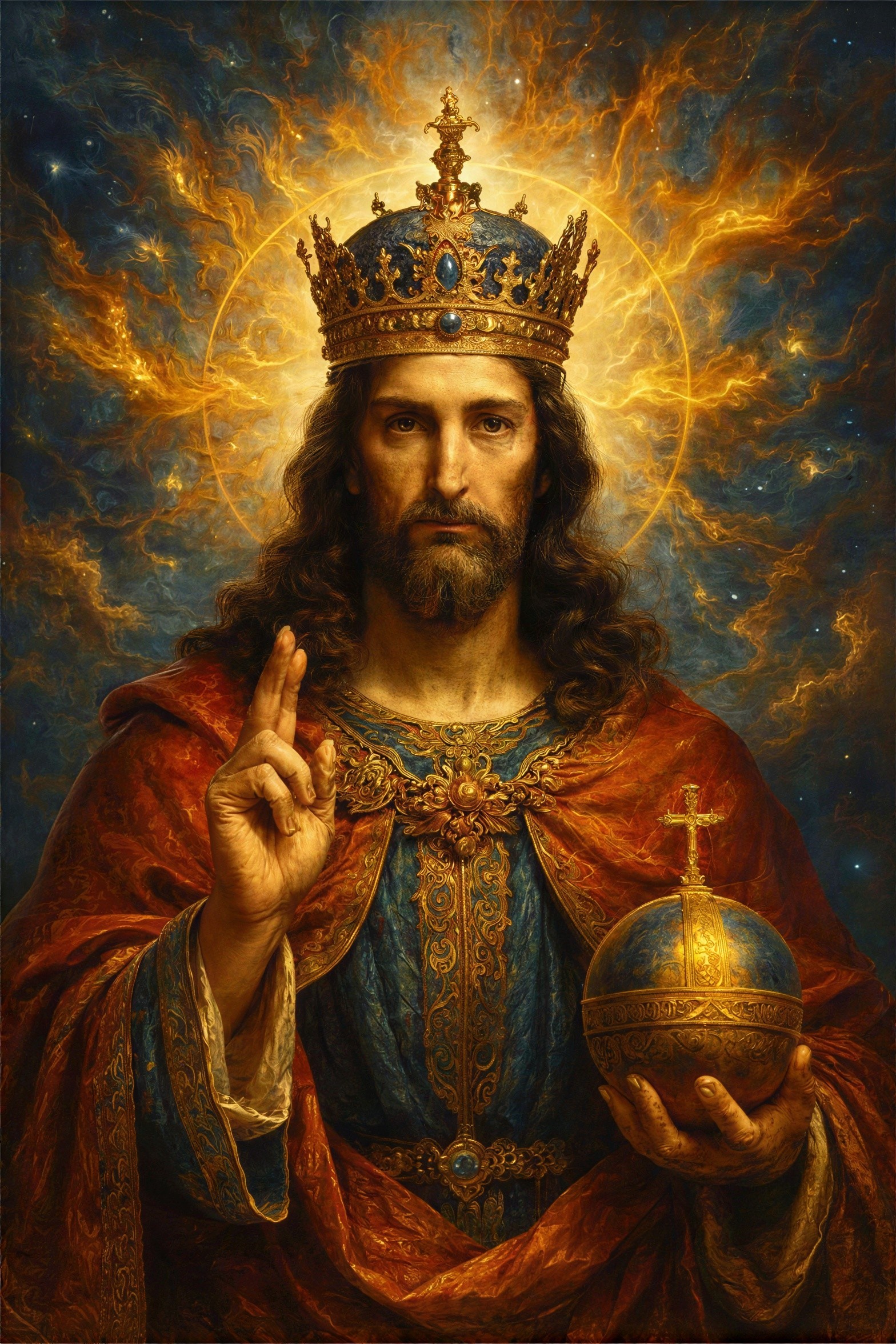 Full Body Portrait of Jesus Christ as Pantocrator