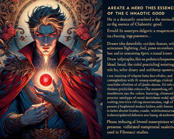 Mystical Figure with Blue Skin and Chaotic Energy Orb