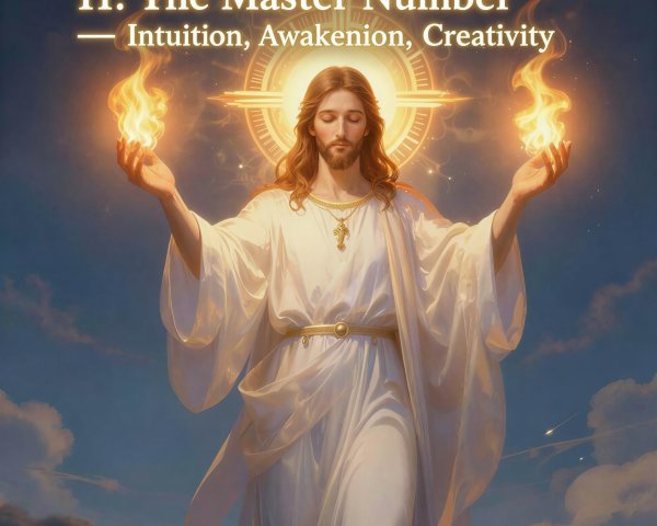 Jesus Depicted with Flames and Glowing Halo