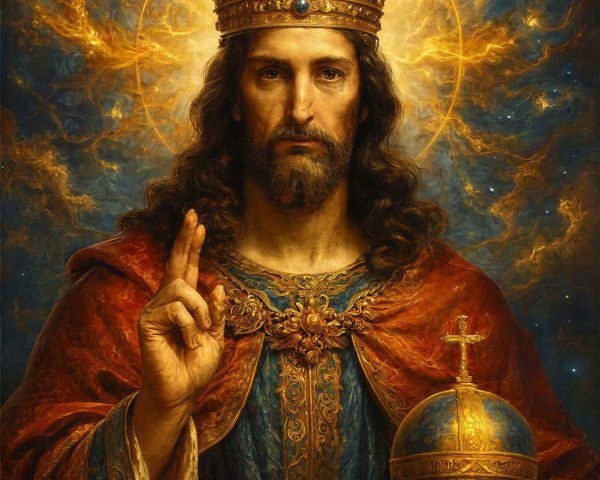 Full Body Portrait of Jesus Christ as Pantocrator