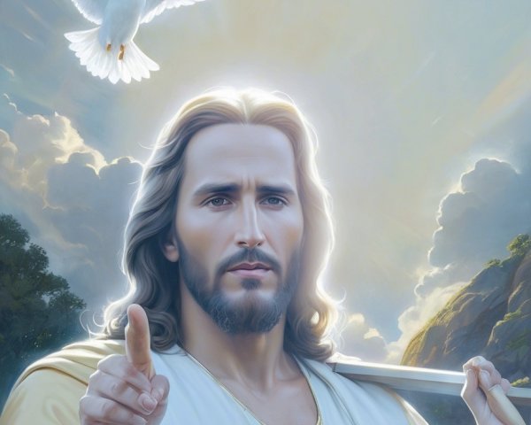 Religious Leader with Dove Symbolizing Peace and Hope