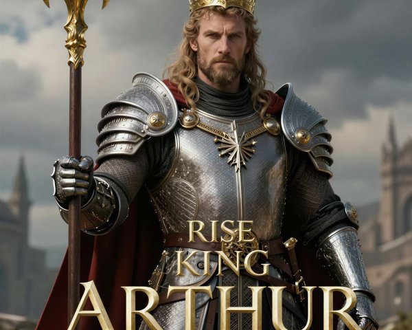 Hyperrealistic Full Body Portrait of King Arthur