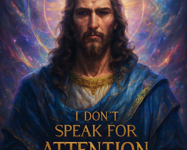 Majestic Digital Painting of Jesus in Golden Light