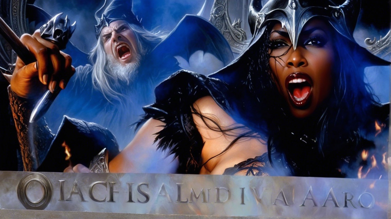 Dramatic Fantasy Scene with Armored Characters