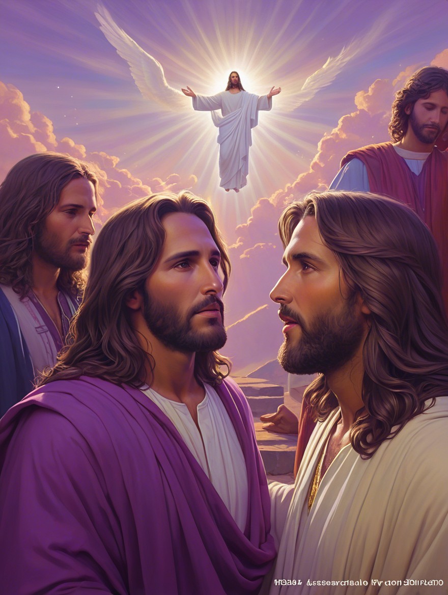 Heavenly Scene with Multiple Representations of Jesus