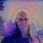 Majestic Figure in Purple Robe and Golden Crown