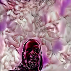 Serene Scene with Radiant Figure and Contemplative Man