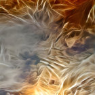 Dramatic scene of a powerful figure on a rocky peak