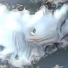 Ethereal Figure with Dove in Dramatic Sky Scene
