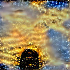 Portrait of a Man with Long Hair and Smeared Blood