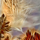 Three Dogs in a Radiant Heavenly Setting