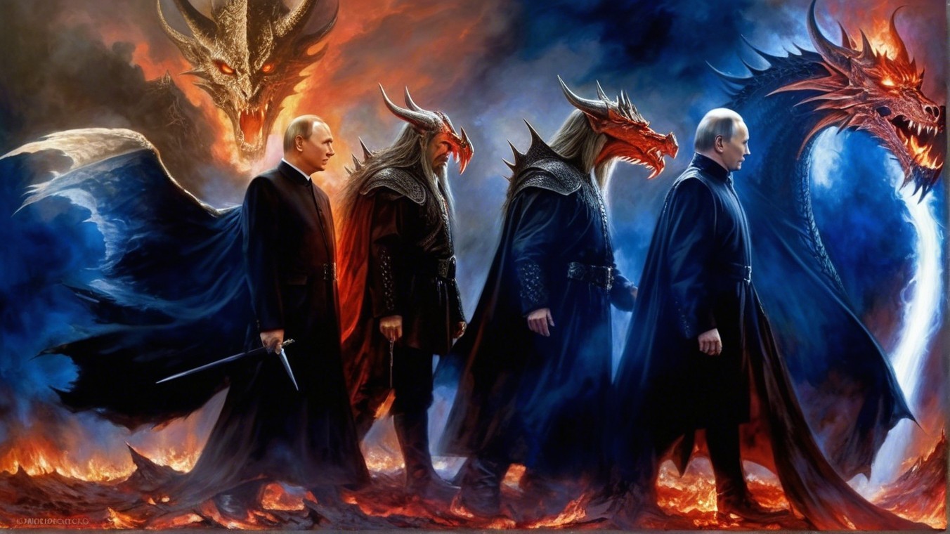 Fantastical Transformation from Cloaked Figure to Dragon