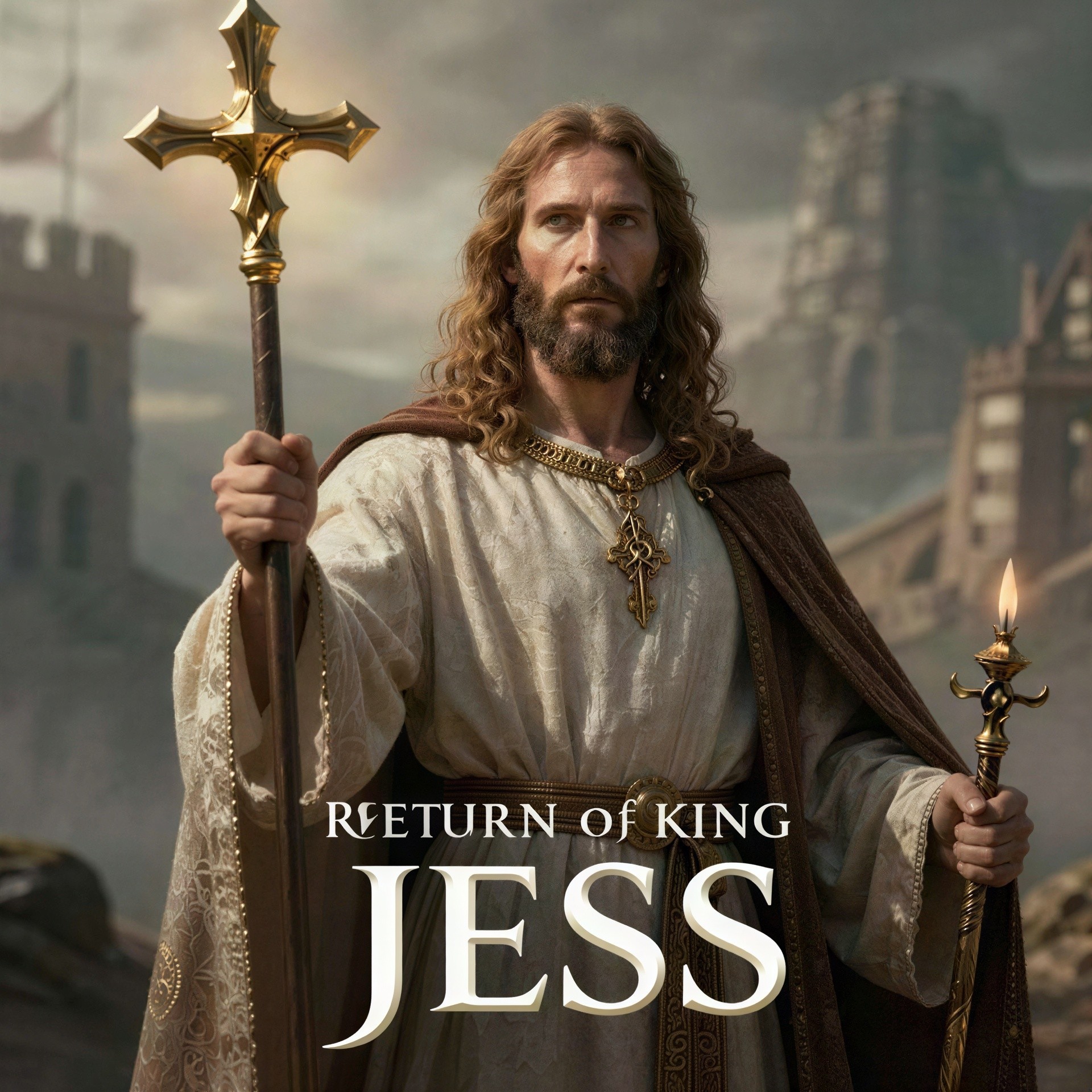 Detailed Painting of a Man in Medieval Attire