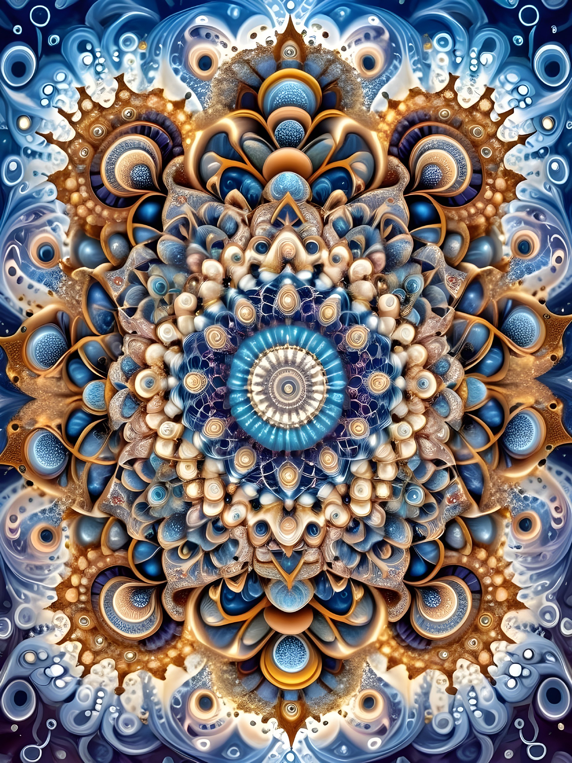 Abstract Design with Intricate Patterns and Vibrant Colors