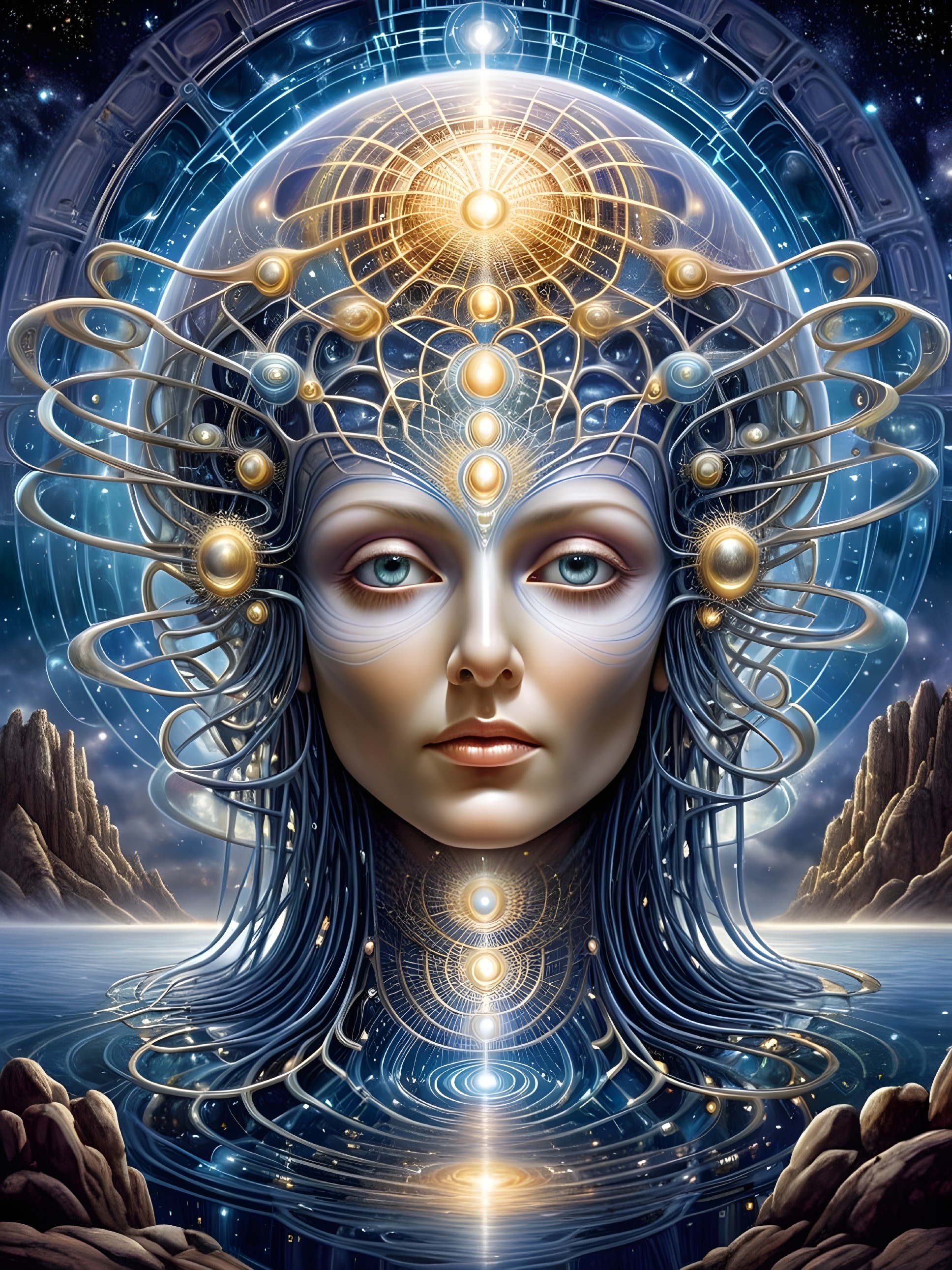 Fusion of Human and Cosmic Elements in Art