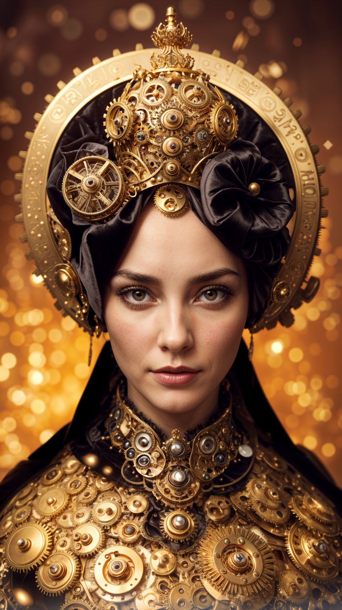 Steampunk Portrait of a Woman in Lavish Outfit