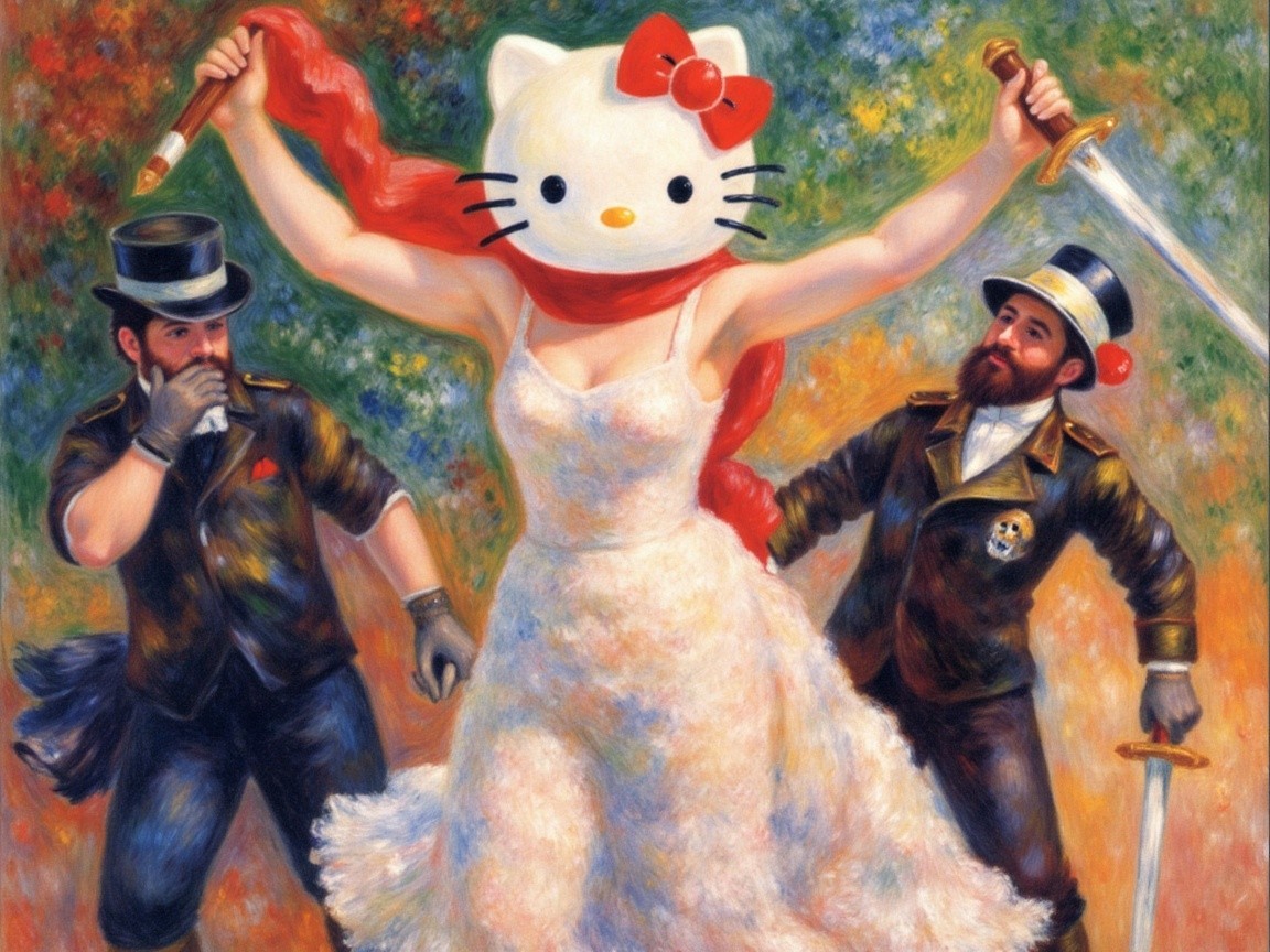 Whimsical Reinterpretation of Liberty Leading the People