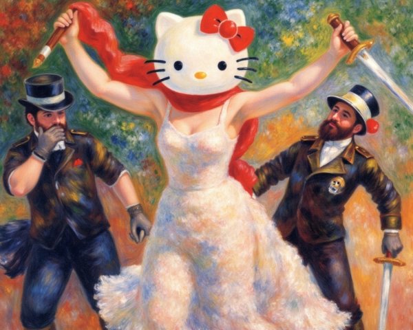 Whimsical Reinterpretation of Liberty Leading the People
