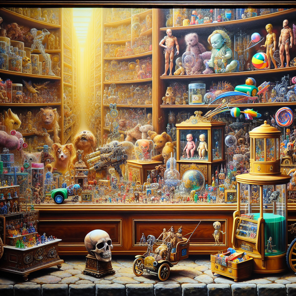 Eclectic Room Filled with Toys and Curiosities