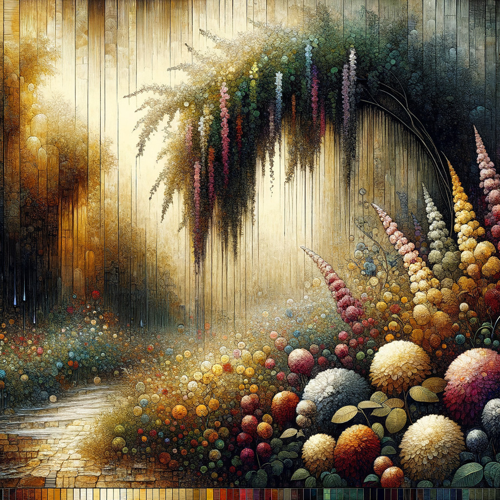 Vibrant Landscape with Colorful Flowers and Greenery