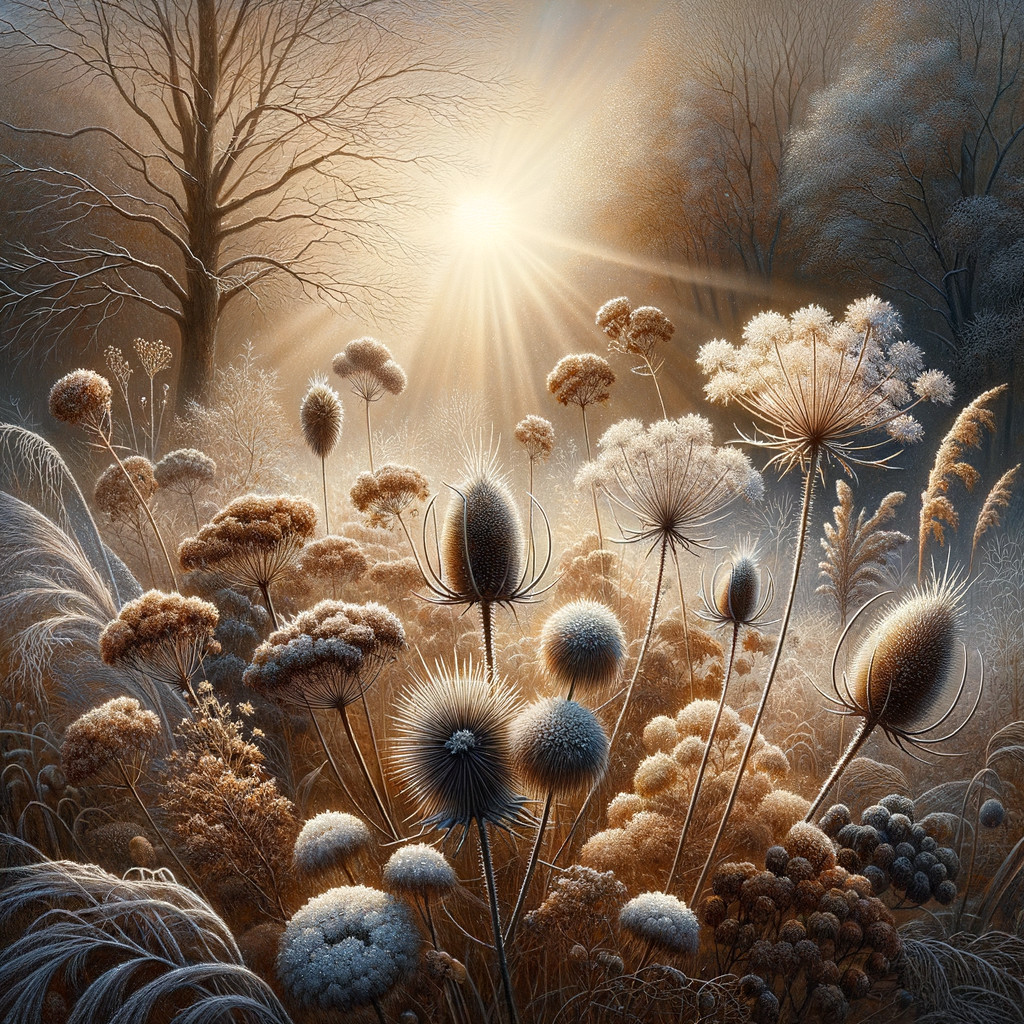 Enchanting Winter Morning in a Frosted Forest