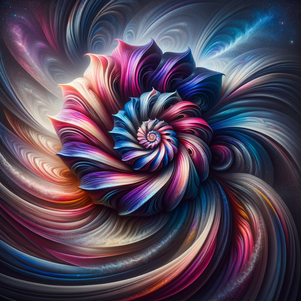 Abstract Spiral Design in Vibrant Colors and Texture