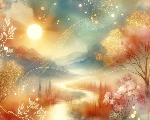 Tranquil River in Vibrant Autumn Landscape